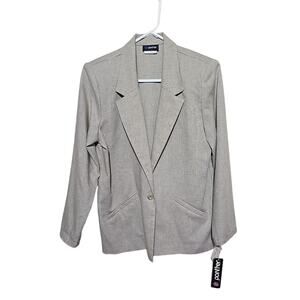NOS Panther Tan USA Old Money‎ Career Business Flax Blend Blazer Womans Size 8